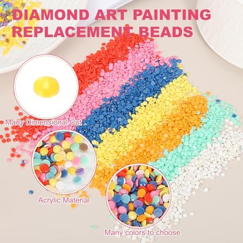 Diamond Art Painting Replacement Beads Yellow, Resin Crystal Painting view 3