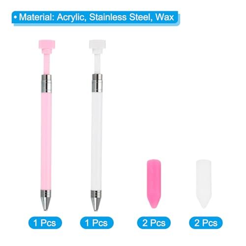 Diamond Art Pen with Wax, Rhinestone Picker Accessories 2Pcs Refillable view 3