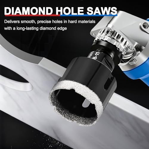 Diamond Core Drill Bit Kit Fit Angle Grinders 8-22mm 4Pcs Black view 5