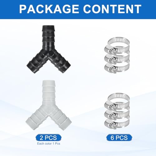 Dishwasher Drain Hose Adapter Plastic Three-Way Split Pipe Connector view 3
