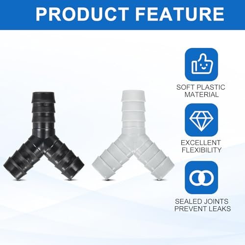 Dishwasher Drain Hose Adapter Plastic Three-Way Split Pipe Connector view 4