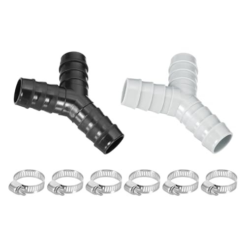 Dishwasher Drain Hose Adapter Plastic Three-Way Split Pipe Connector — PATIKIL
