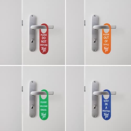 Do Not Disturb Door Hanger Sign, 1 Pack PU Leather Double Sided Door Knob view 5