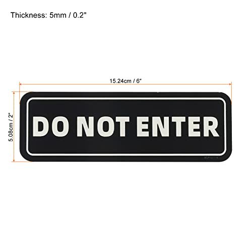 Do Not Enter Sign, 2 Pack Acrylic 6"x2" Self Adhesive Door Information view 2