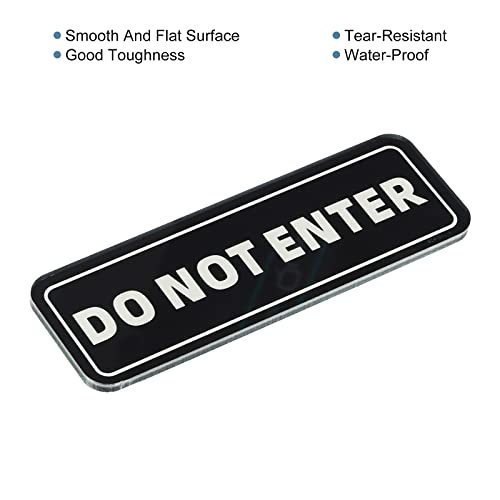Do Not Enter Sign, 2 Pack Acrylic 6"x2" Self Adhesive Door Information view 4