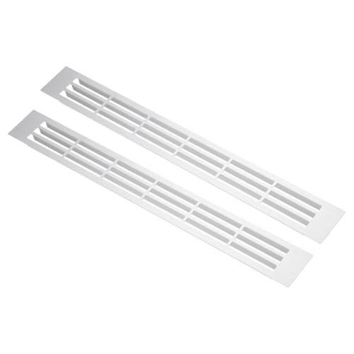 Door Air Vent Cover 11.8"x1.4" Aluminum Rectangle Cover Silver — PATIKIL