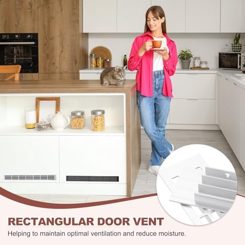 Door Air Vent Cover 15.7"x1.4" Aluminum Rectangle Grille Toe Silver view 5