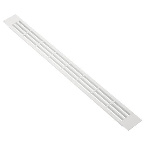 Door Air Vent Cover 15.7"x1.4" Aluminum Rectangle Grille Toe White — PATIKIL