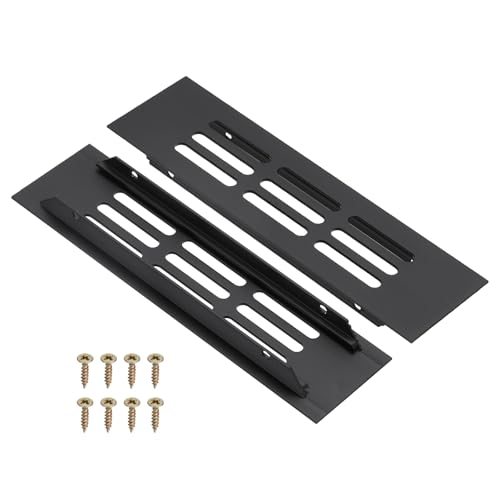 Door Air Vent Cover 6"x1.7" Black Louvered Ventilation Grille 2Pcs — PATIKIL