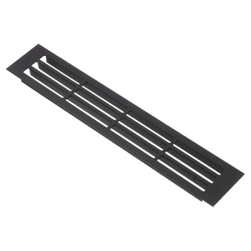 Door Air Vent Cover, 7.8"x1.4" Aluminum Rectangle Grille, Black — PATIKIL