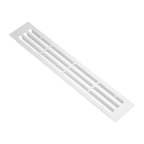Door Air Vent Cover, 7.8"x1.4" Aluminum Rectangle Grille, Silver — PATIKIL