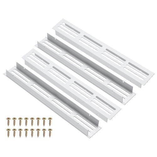 Door Air Vent Covers 8x1.2" Aluminum Louvered Grille Silver — PATIKIL