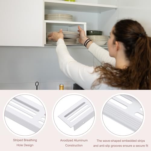 Door Air Vent Covers 8x1.2" Aluminum Louvered Grille Toe White view 3