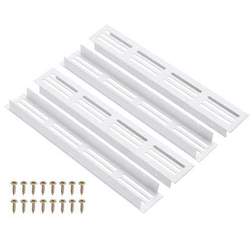 Door Air Vent Covers 8x1.2" Aluminum Louvered Grille Toe White — PATIKIL