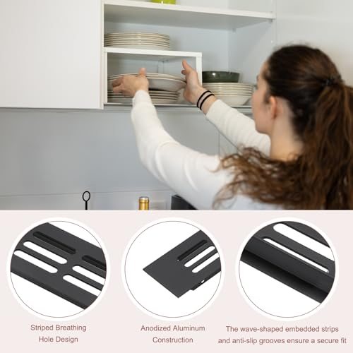 Door Air Vent Covers 8x1.7" Aluminum Louvered Grille Toe Black view 3
