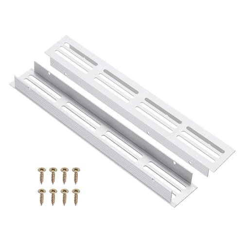 Door Air Vent Covers 9x1.2" Aluminum Louvered Grille Silver — PATIKIL