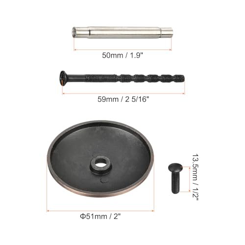 Door Hole Cover Plate, 2 Inches Zinc Alloy Flower Round Deadbolt Cover view 2