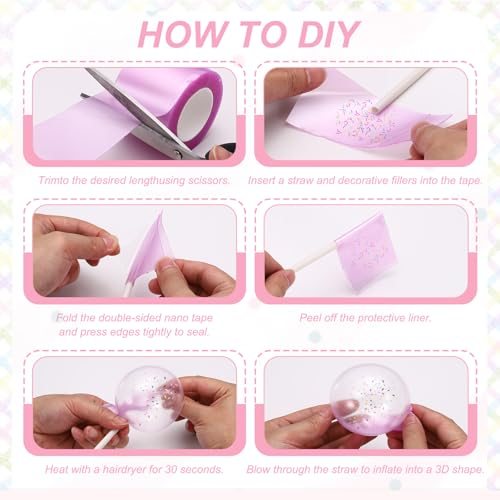 Double Sided Nano Bubble Tape, Adhesive DIY Arts Crafts Ball Maker view 5