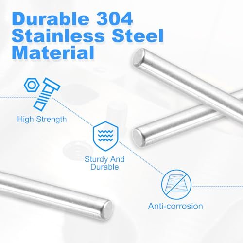Dowel Pins M5x8mm Stainless Steel Round Chamfered Head Shelf view 4