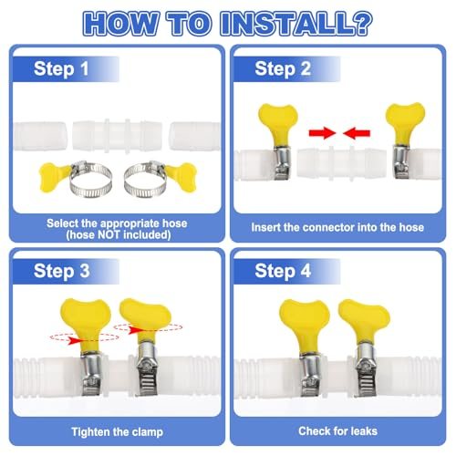 Drain Hose Connector Straight Washing Machine Plastic Drain Hose view 5