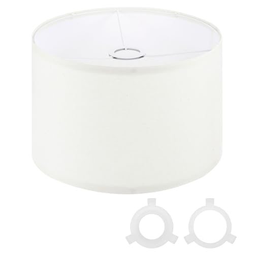 Drum Lamp Shades for Table Lamps 12"x12"x8" Linen Lampshade Easy Assembly — PATIKIL