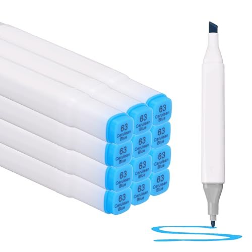 Dual Tip Alcohol Art Markers, 12 Pcs White Barrel Alcohol Markers — PATIKIL