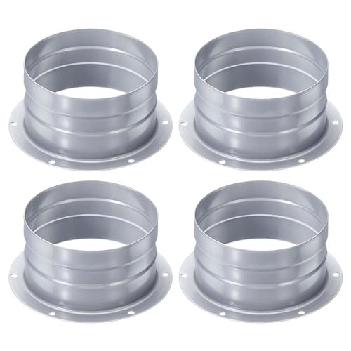 Duct Connector Flange, 4 Inch, 4 Pack Straight Pipe Exhaust Flange — PATIKIL