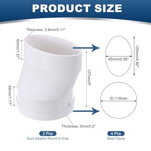 Duct Eccentric Reducer 4.3" Round view 2