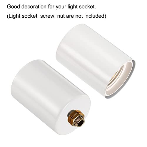 E26/E27 Lamp Socket Cup, 6 Pack Flat Lamp Bases Holder Covers Sleeves view 5