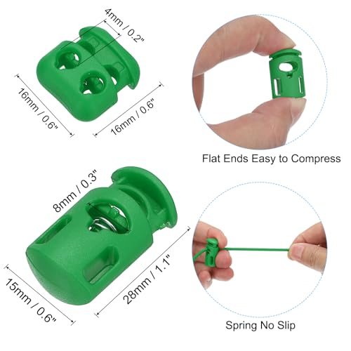 Elastic Bungee Cord & 10pcs Single Hole Cord Lock & 10pcs Double Hole view 3
