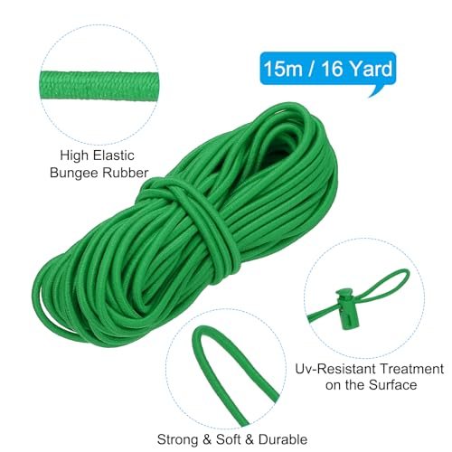 Elastic Bungee Cord & 10pcs Single Hole Cord Lock & 10pcs Double Hole view 2