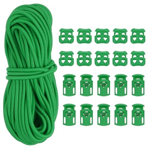Elastic Bungee Cord & 10pcs Single Hole Cord Lock & 10pcs Double Hole — PATIKIL