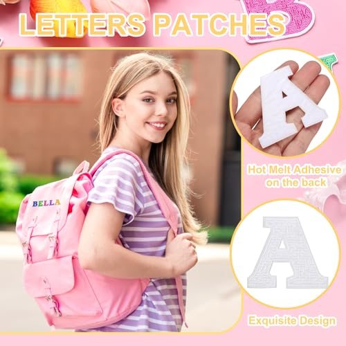 Embroidered Fabric Alphabet Stickers view 3