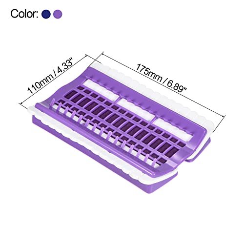 Embroidery Floss Organizer Plastic Needles Thread Blue Purple view 2