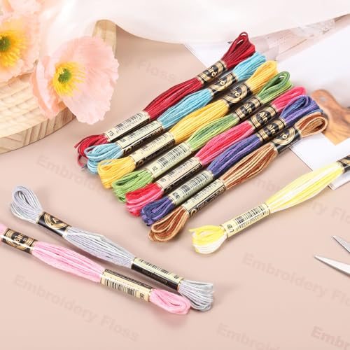 Embroidery Floss Polyester Embroidery Threads Bracelets String, 6 Skeins view 3