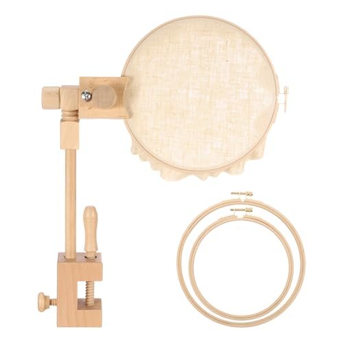 Embroidery Hoop Stand Beech Wood Cross Stitch Stand Holder — PATIKIL