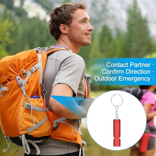 Emergency Survival Whistle, 2 Pack Double Tubes Whistles Super Loud view 4