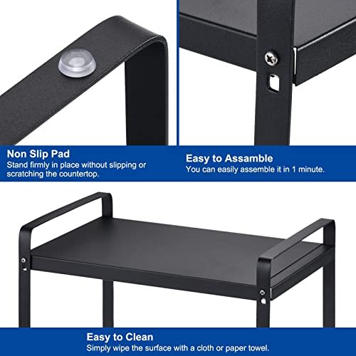 Expandable Cabinet Shelf Organizers Black 14"-25" Lx8.6 Wx10.3 H, Kitchen view 3