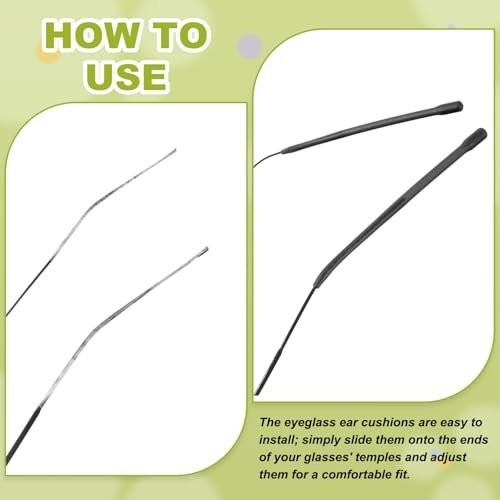 Eye Glass Replacement Temples, Silicone Anti-Slip Eyeglass End Tips view 4