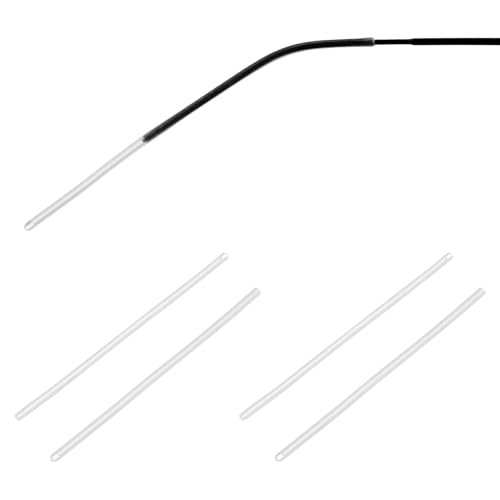 Eye Glass Replacement Temples Silicone End 1-1.2mm White, Anti-Slip — PATIKIL