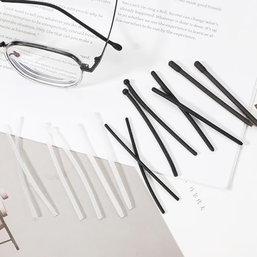 Eye Glass Replacement Temples Silicone End 1-1.2mm White, Anti-Slip view 5