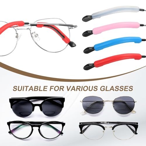 Eyeglasses Temple Tips Sleeve Retainer, 6 Pair Soft Silicone Anti-Slip view 5