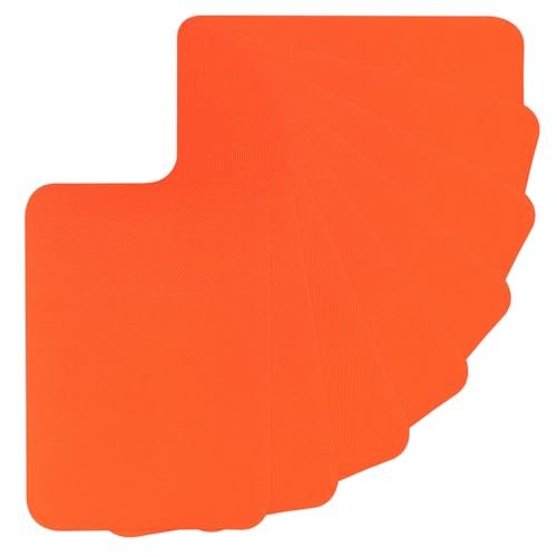 Fabric Iron-on Patches 8Pcs 5x4Inch Repair Patches Kit Orange-red — PATIKIL