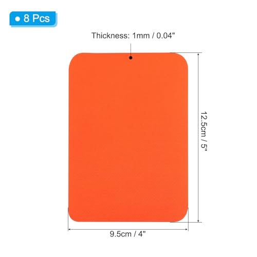 Fabric Iron-on Patches 8Pcs 5x4Inch Repair Patches Kit Orange-red view 2