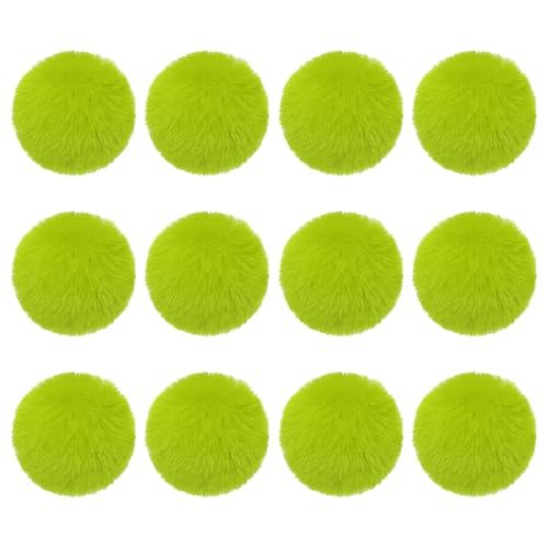 Faux Fur Pom Poms for Hats, 12 Pcs Fluffy Soft Fur Poms Balls with — PATIKIL