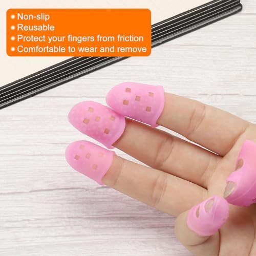 Finger Tips Anti Slip Fingertip Protector, 20 Pack 25mm Silicone Finger view 5