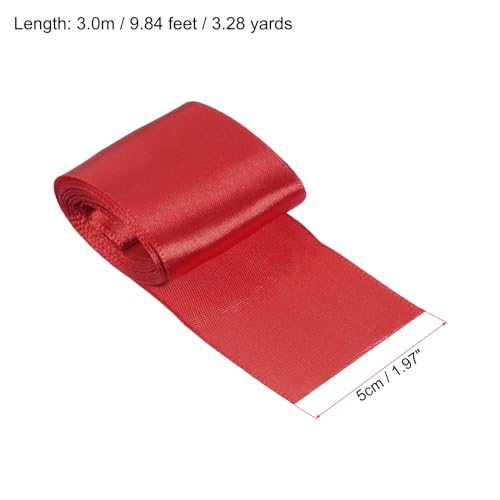Finish Line Satin Ribbon 5cm 3.0m/9.84ft, Polyester Fabric Tape view 2