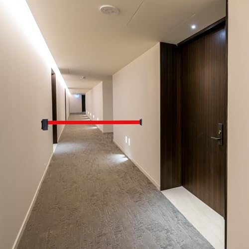 Fixed Wall Mount Retractable Belt Barrier, 2 Pcs 16.4 Feet Fixed view 4