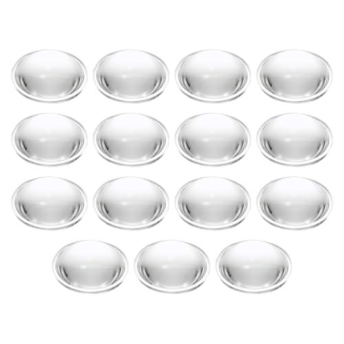 Flat Convex Lens 23mm Diameter 8mm Height Transparent 15 Pcs — PATIKIL