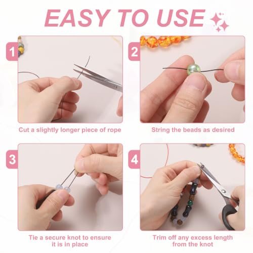 Flat Elastic Beading String, Thin Stretch Bracelet Thread view 4